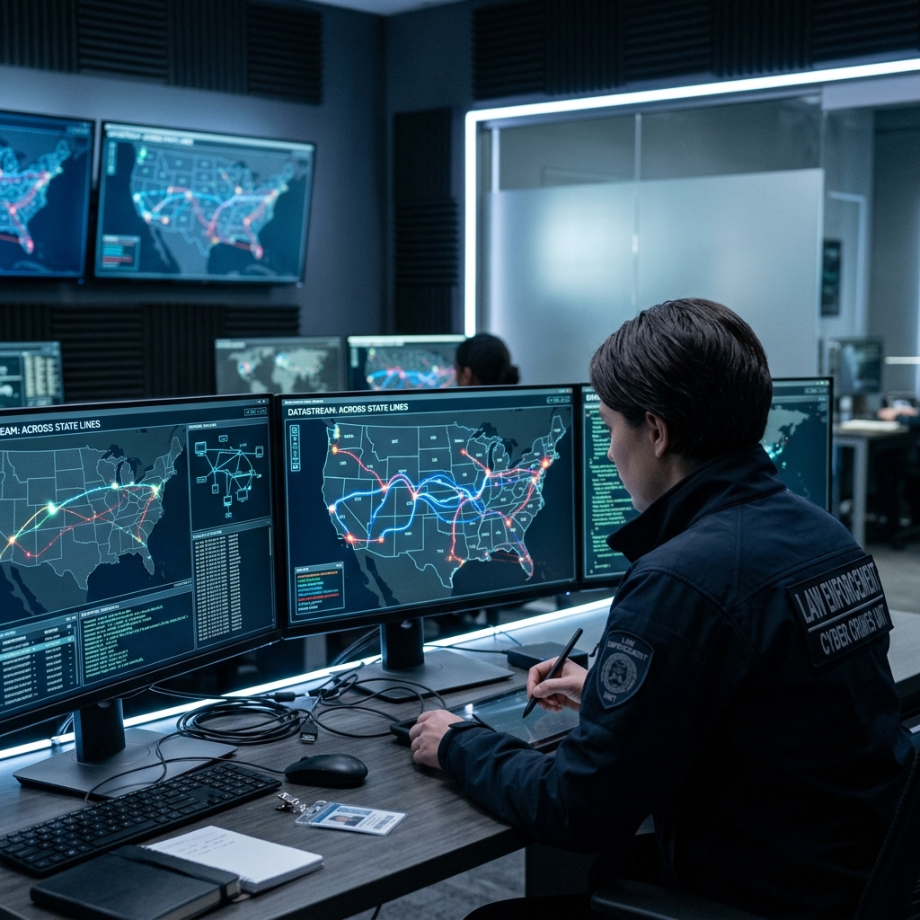 An in-depth look at cell data, plate scanners and GPS tools that let modern law enforcement follow suspects across state borders.