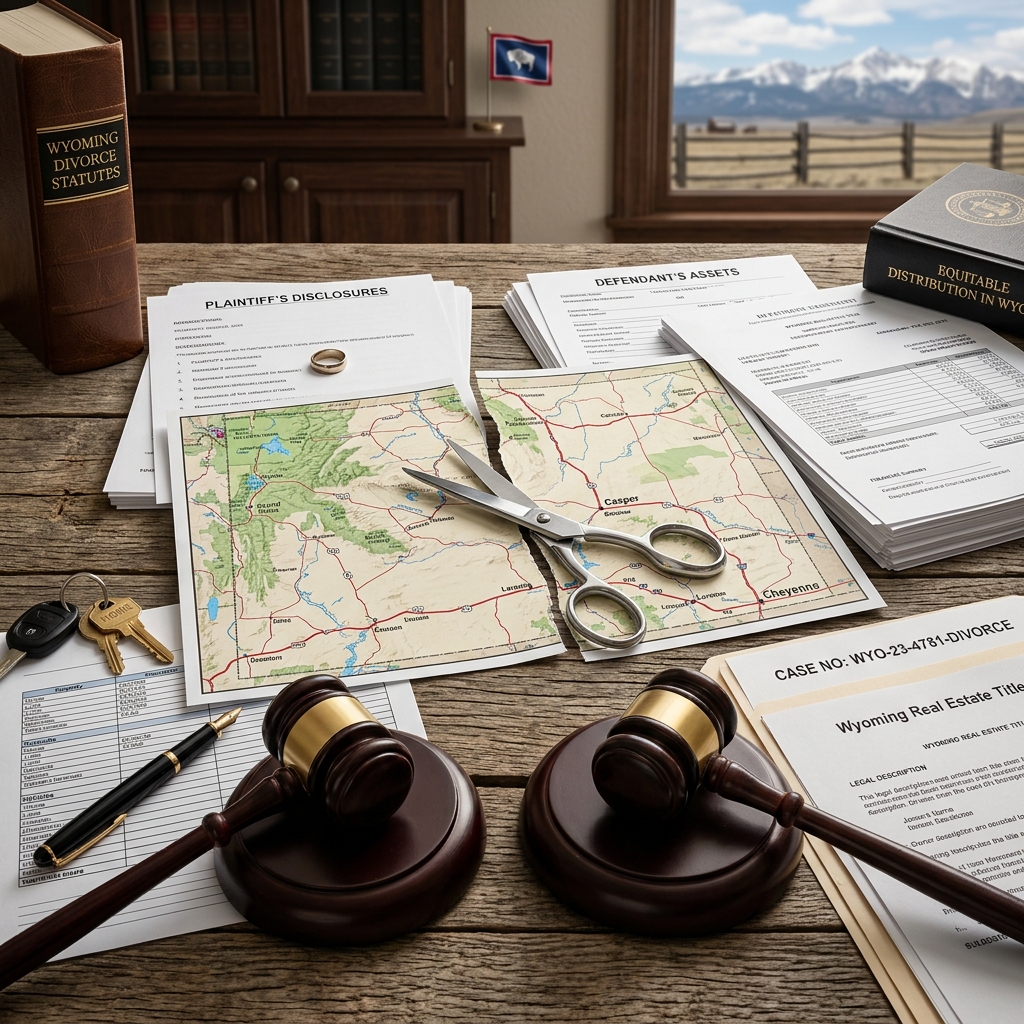 Understand how Wyoming’s equitable, all‑property approach affects your home, debts, and assets when you end a marriage.
