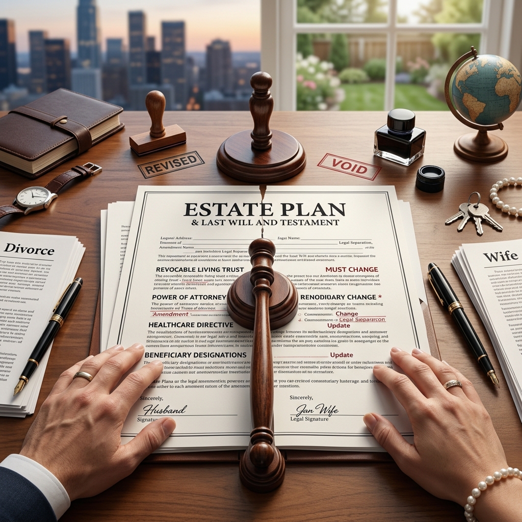 A practical guide to aligning your will, trusts, powers of attorney, and beneficiary designations with your new reality after divorce.