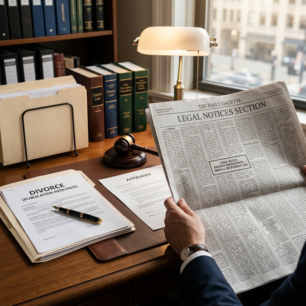 A clear guide to divorce by publication when a spouse cannot be found.