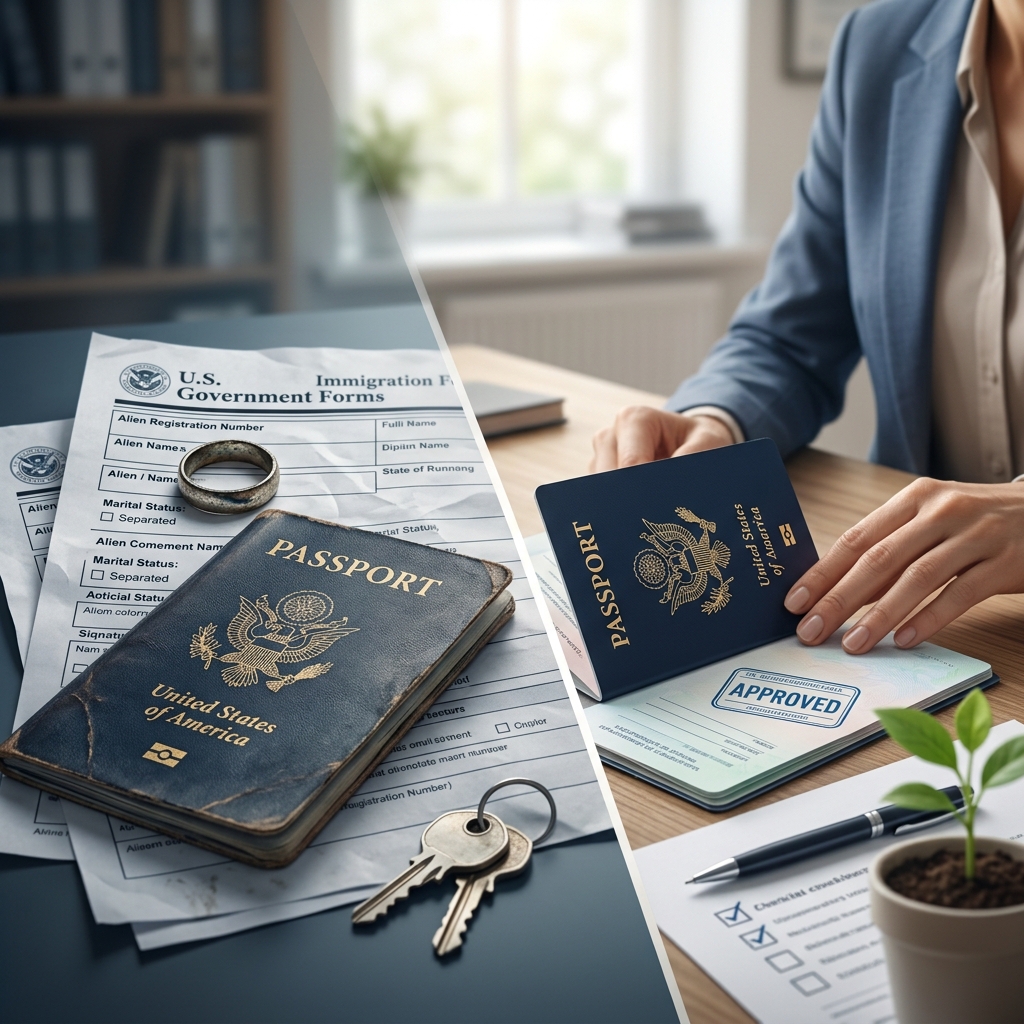 Understand how divorce or separation may affect marriage‑based visas, green cards, and citizenship, and what options you may still have.