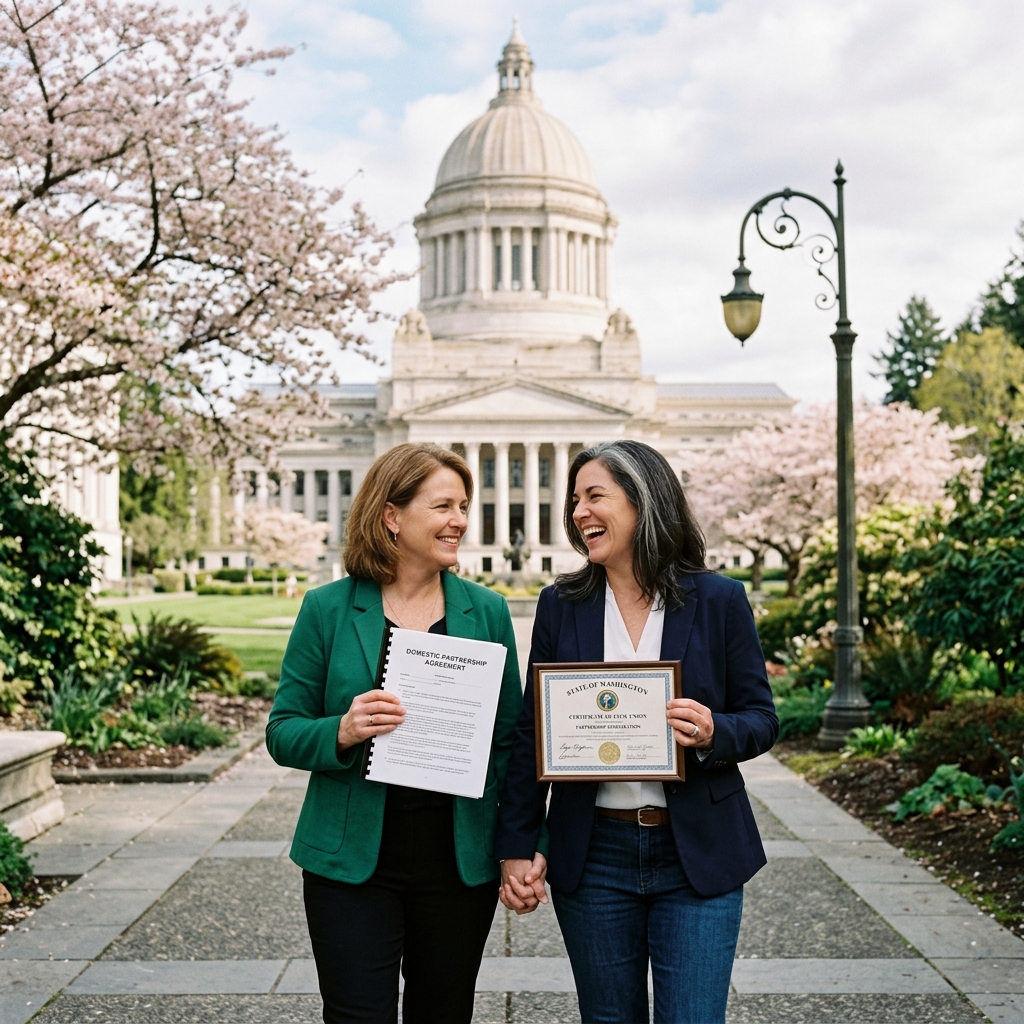 Understanding how Washington treats domestic partnerships, civil unions, and marriage-equivalent statuses for couples.