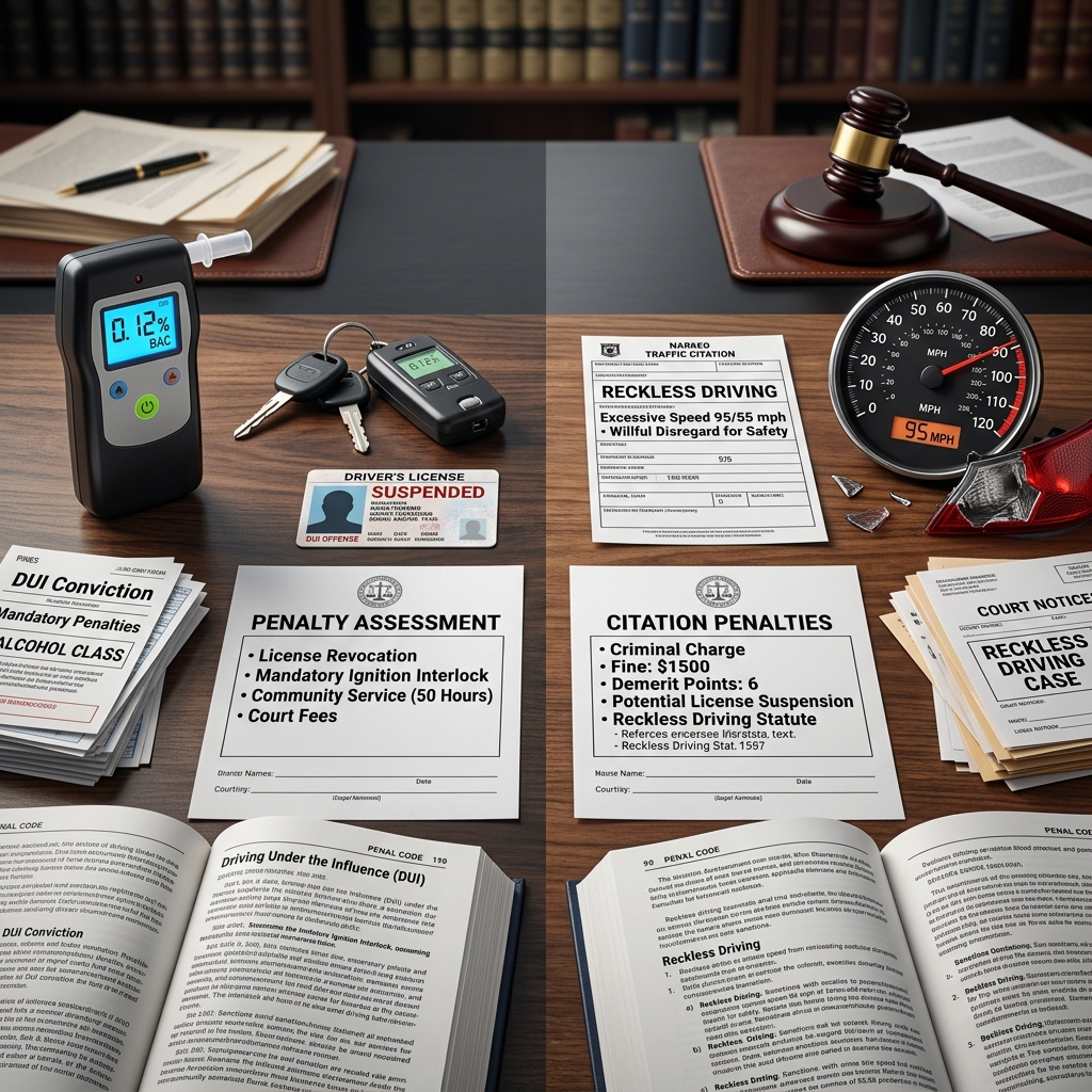 Understand how DUI and reckless driving differ, and what each conviction can mean for your record, license, and future.