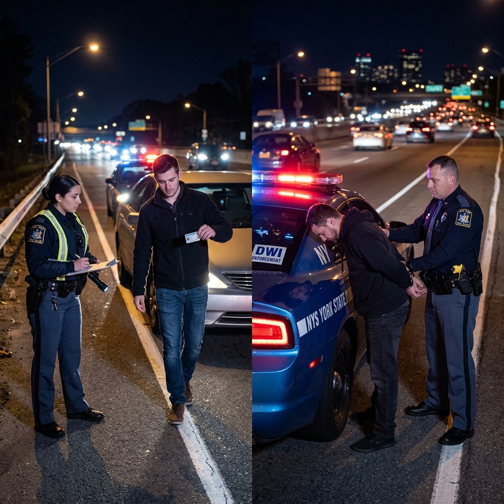 Understand how New York separates alcohol-related driving offenses by impairment level and legal consequences.