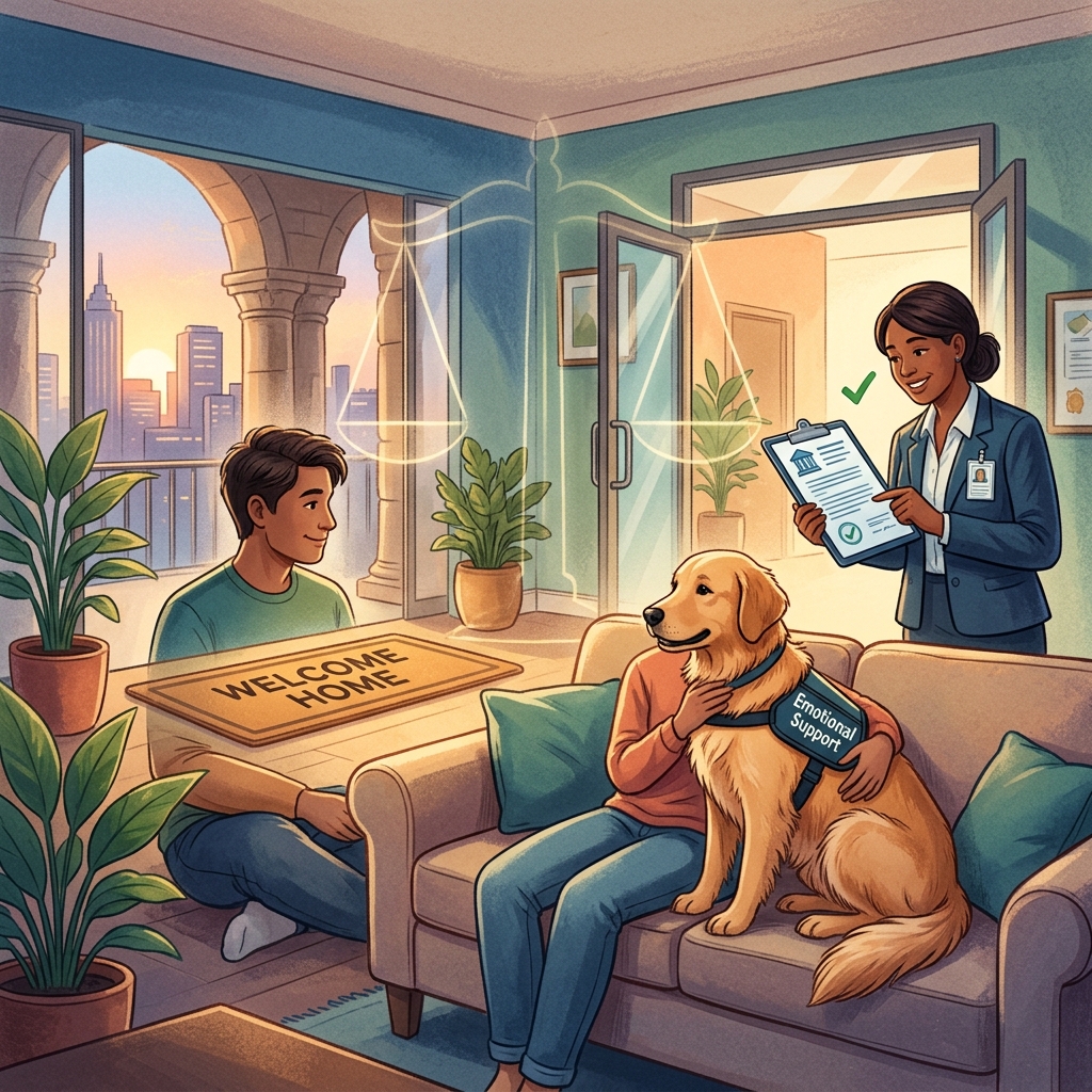 How the rise in emotional support animals is reshaping housing rules, documentation standards, and anti-fraud laws across the United States.