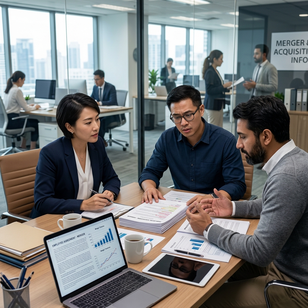 Understand how mergers and buyouts affect your job, pay, benefits, and legal protections – and what practical steps you can take.