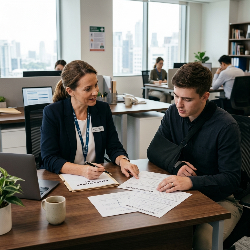 Understand what your employer must do when you are hurt on the job, from securing coverage to reporting, medical care, and protection against retaliation.