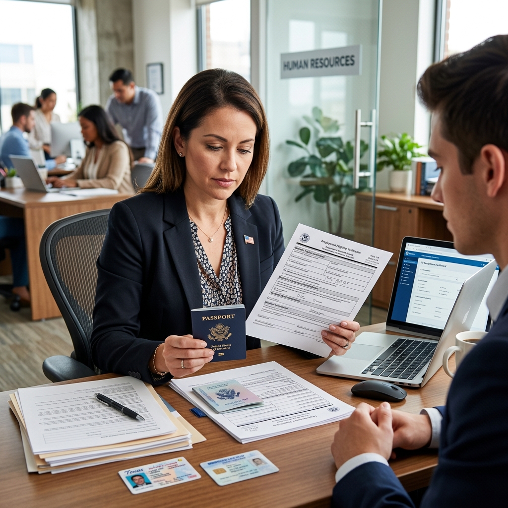 Understand Form I-9, E-Verify, and compliance duties to verify identity and work authorization for every new hire in the United States.