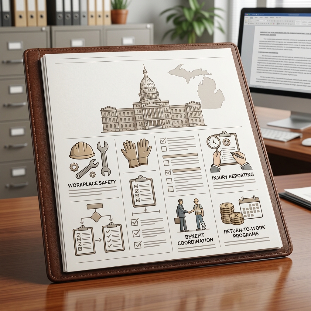 A practical, plain‑language roadmap to Michigan workers’ compensation obligations, coverage rules, and claims handling for employers.