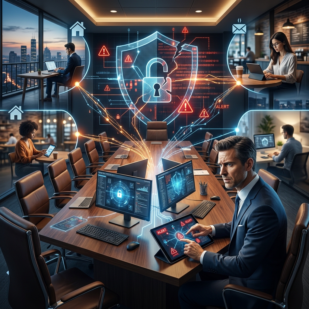 How remote work reshapes employer responsibility for cybersecurity, data protection, and legal risk across distributed teams.