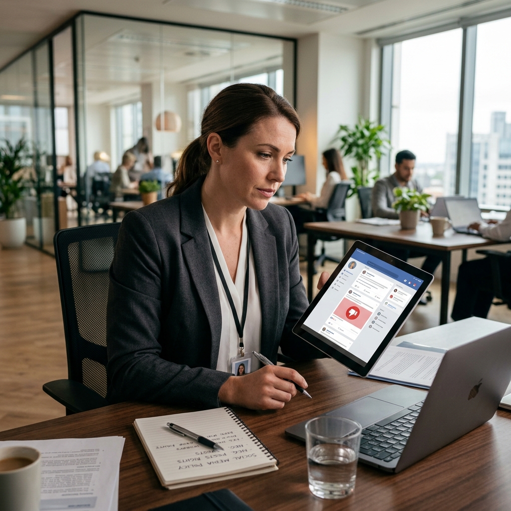 A practical legal and HR guide for employers responding to damaging social media posts while respecting employee rights and free speech protections.
