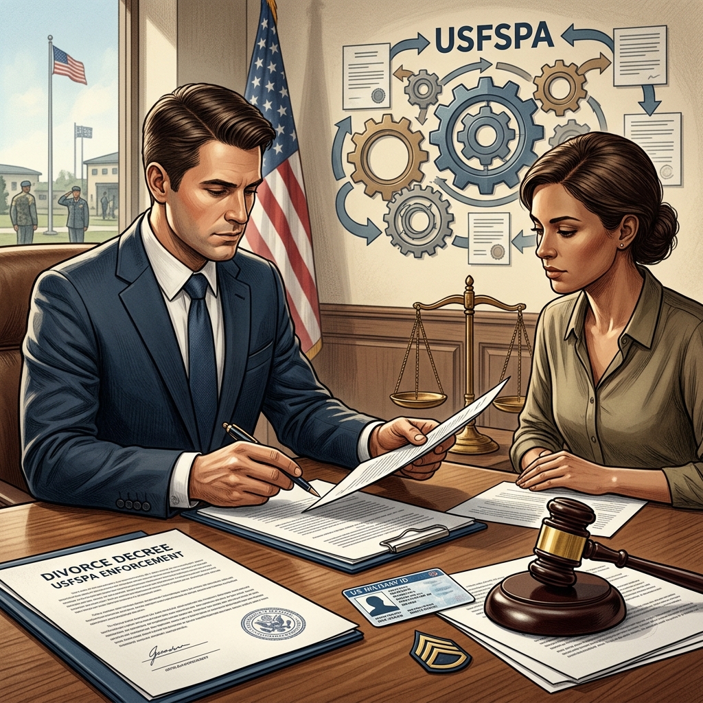 A clear guide to how state court divorce orders dividing military retired pay are enforced under the USFSPA.