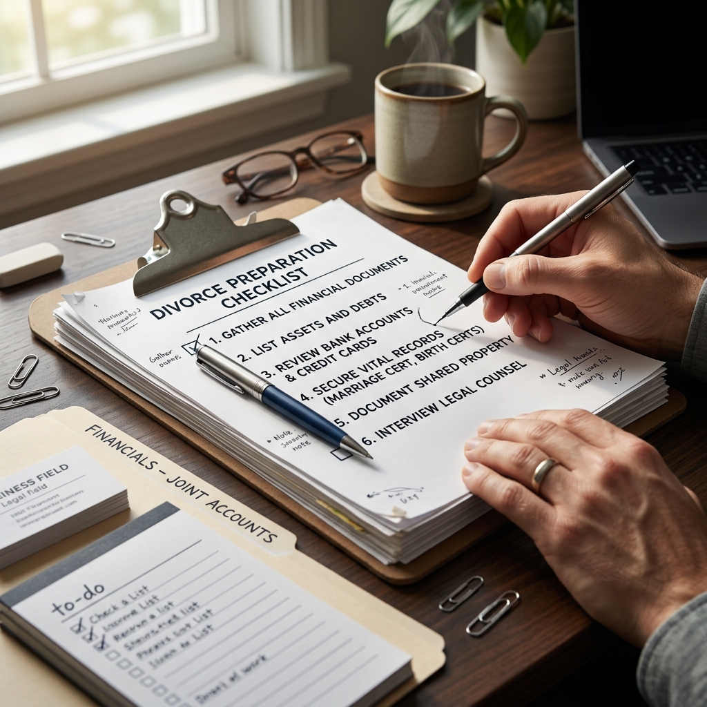A practical, step‑by‑step divorce preparation guide to protect your rights, finances, and family as you navigate separation.