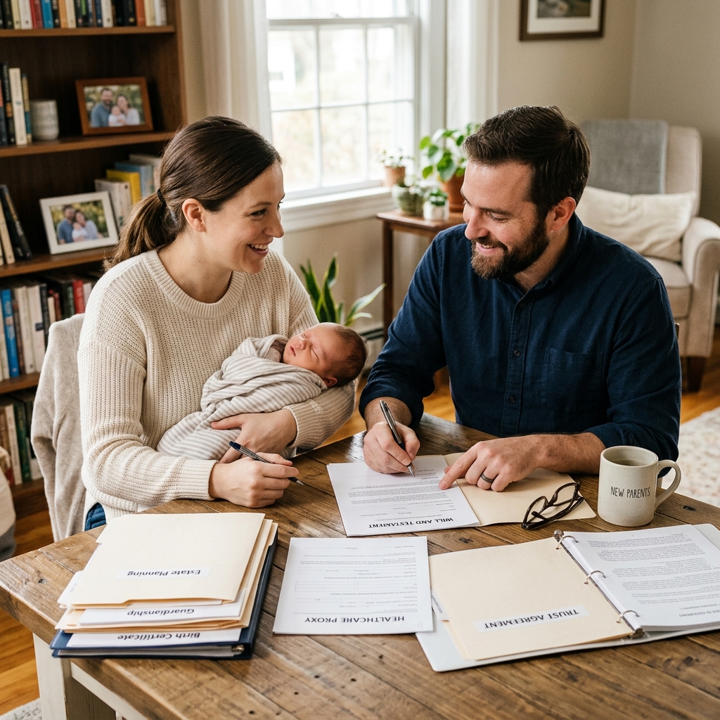 A practical legal roadmap for new parents, from birth paperwork and health rights to custody, support, and long‑term planning.