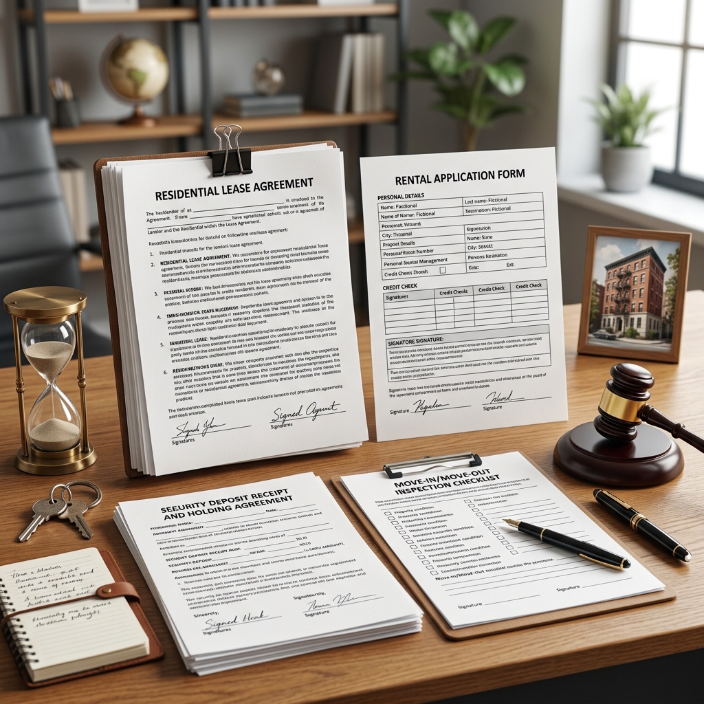 A practical guide to the core documents that help landlords screen tenants, reduce disputes, and manage rentals with confidence.