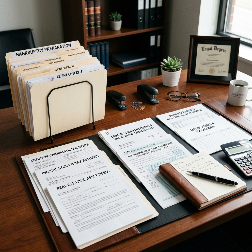 Learn which documents to gather before your first bankruptcy consultation so your attorney can quickly assess your options and protect your assets.