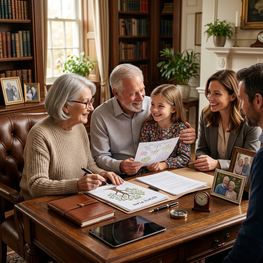 A practical guide for grandparents on planning their estate to support grandchildren, protect family wealth, and preserve values across generations.