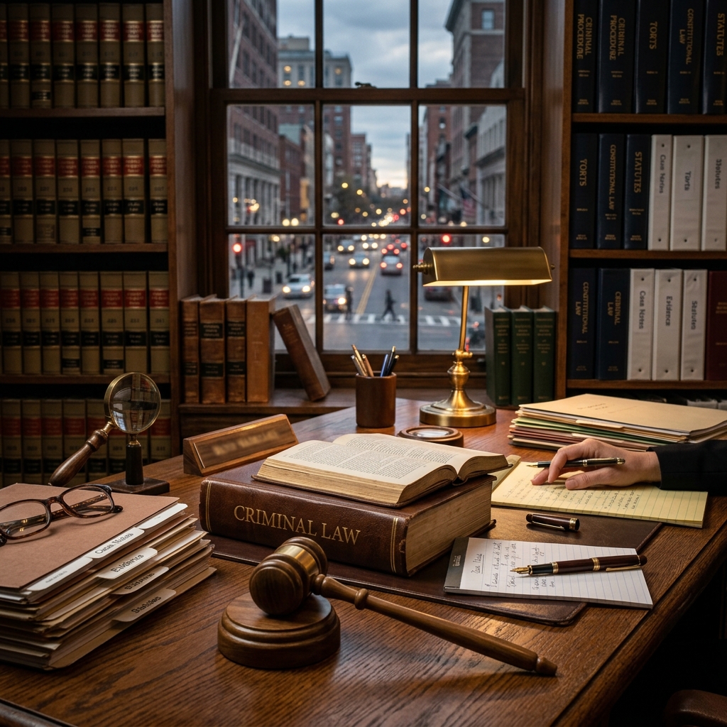 Clear answers to the most common criminal law questions, from arrests and charges to trials, rights, and sentencing.
