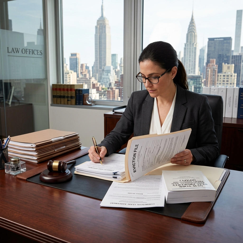 A detailed, plain-language guide to New York commercial evictions for landlords and business tenants, from lease breach to court judgment.