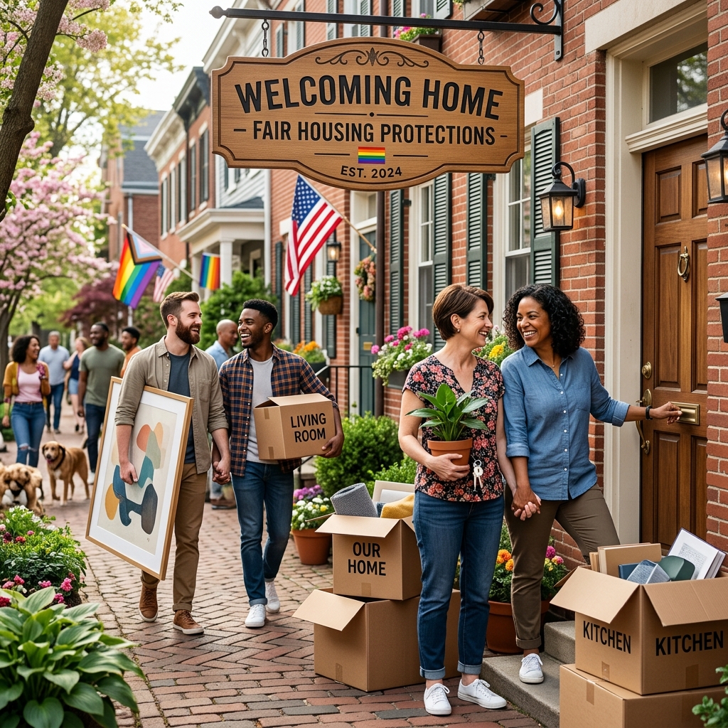 How the Fair Housing Act and related rules protect LGBTQ+ couples from discrimination in renting, buying, and accessing housing.