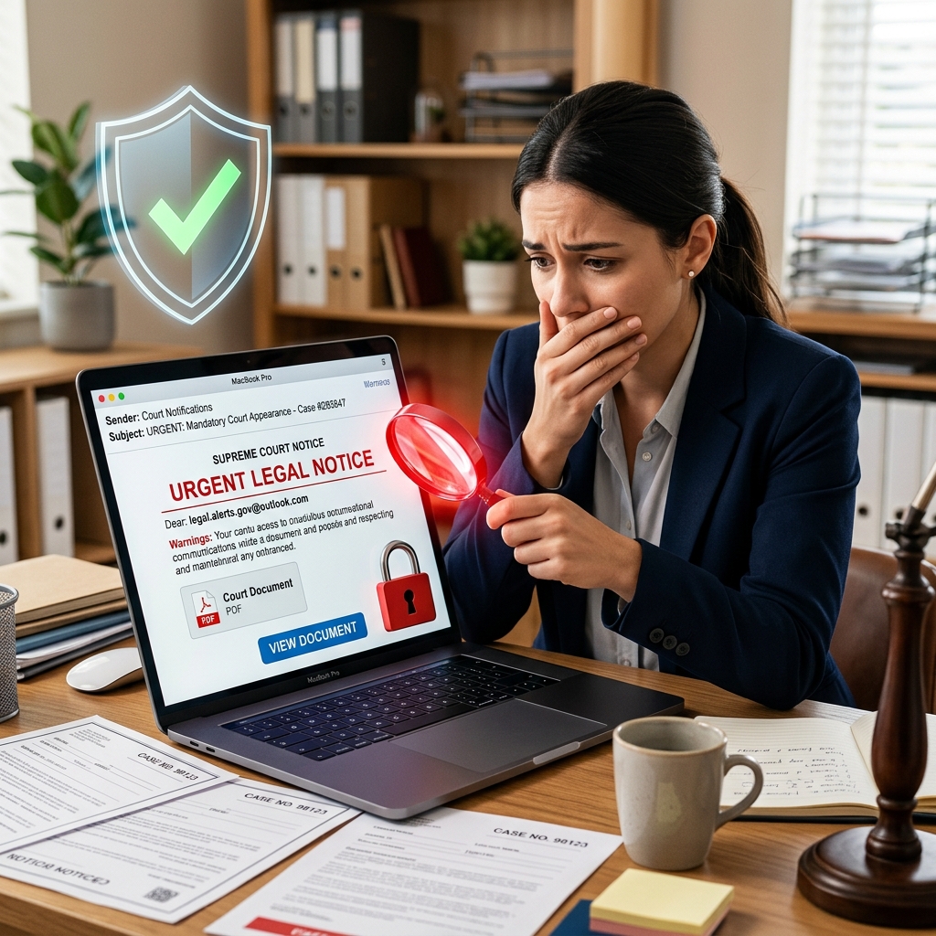 Learn how to recognize fake court emails, texts, and calls that deliver malware, steal data, and exploit fear of legal trouble.