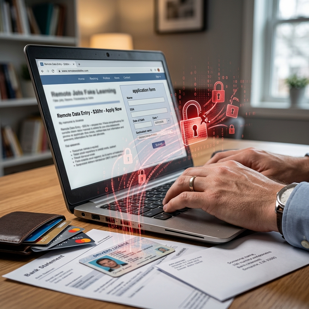 Learn how fake job listings on sites like Craigslist and social platforms expose job seekers to identity theft, and how to stay safe.
