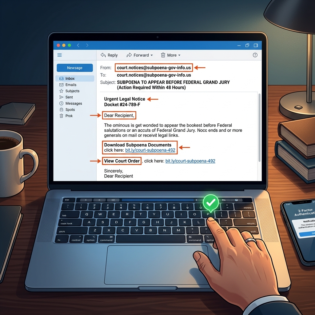 Learn how fake subpoena emails work, why they are dangerous, and the safest ways to verify and respond.