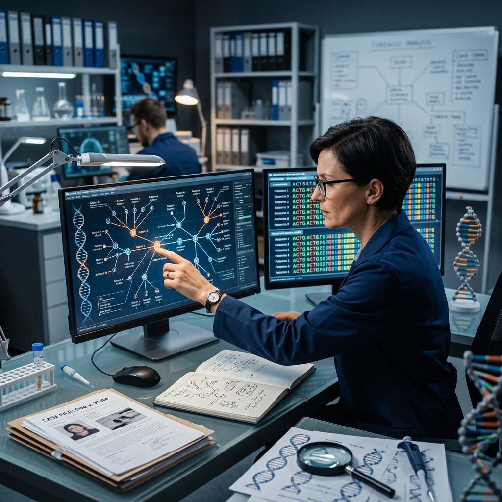 How familial DNA searching helps solve crimes while raising complex privacy, civil rights, and constitutional questions.