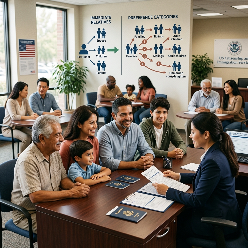 Understanding Family-Based Immigration: Immediate Relatives and Preference Categories A practical guide to how U.S. family-based immigration works, from immediate relatives to preference categories and visa queues.