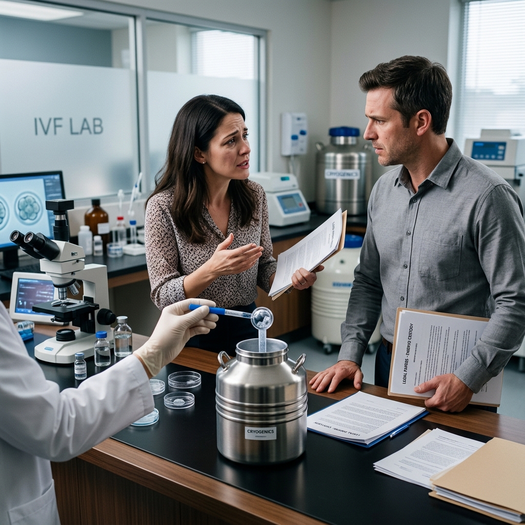 How courts, contracts, and medical choices shape disputes over frozen embryos after a breakup.