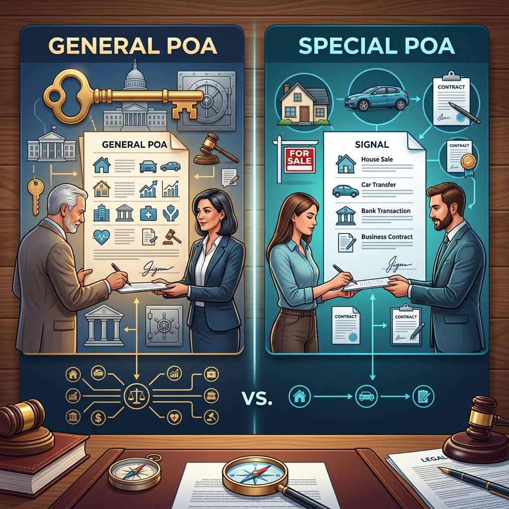 Understand how general and special powers of attorney work so you can safely delegate decisions about your finances, property, and personal affairs.