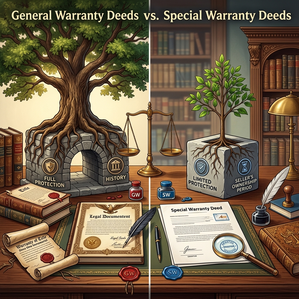 Understand how general and special warranty deeds protect buyers and sellers, and learn which type of deed fits your next real estate transaction.