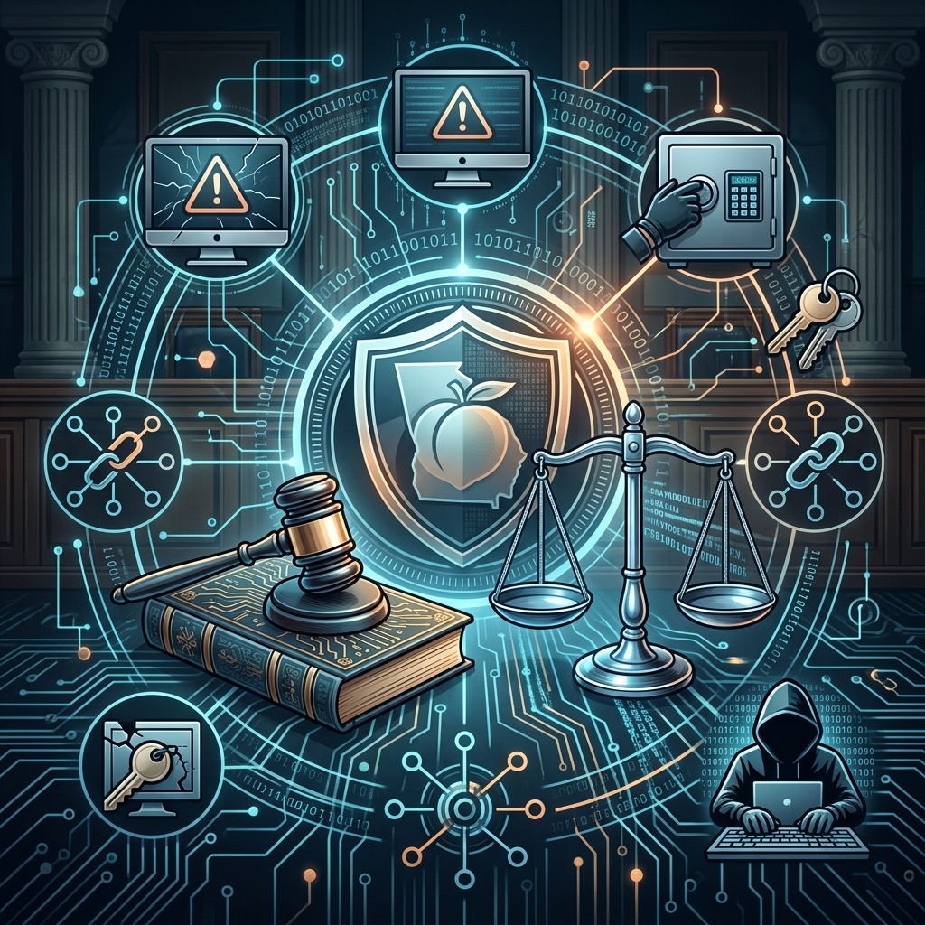 A practical guide to Georgia’s computer crime statutes, major offenses, penalties, and civil remedies for digital misconduct.