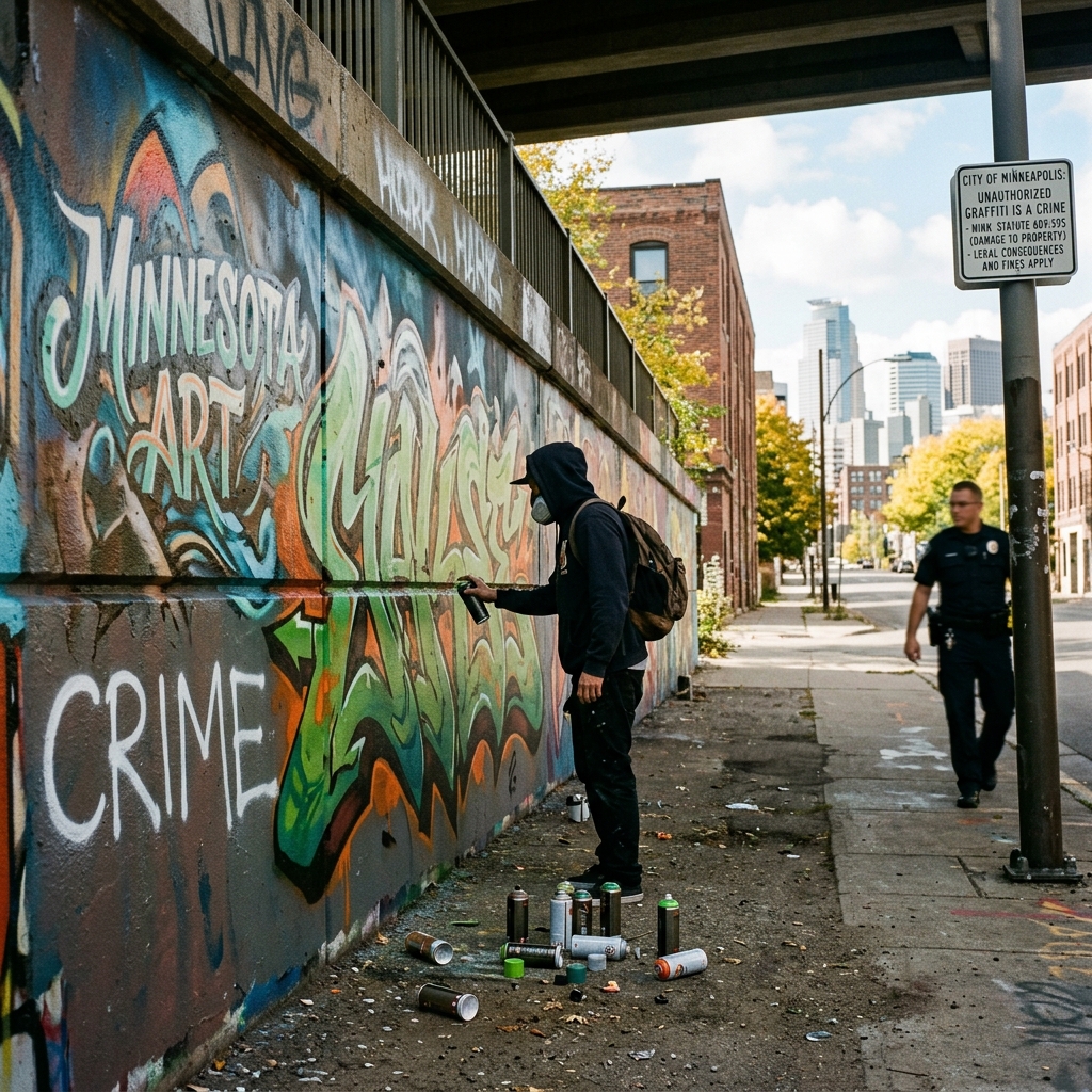 Explore how Minnesota law treats graffiti, when it becomes a crime, and what artists, property owners, and parents need to know.