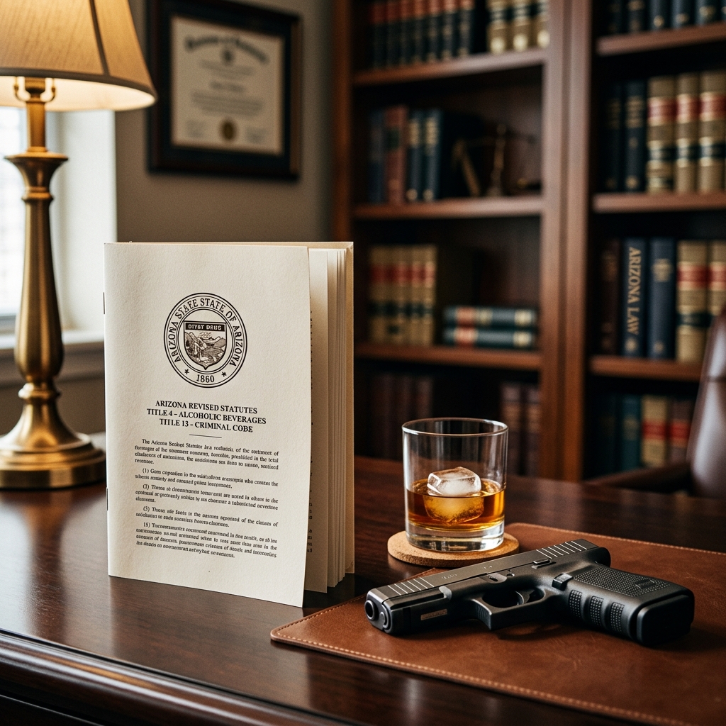 A clear guide to Arizona’s complex rules on firearms in bars and restaurants, and the legal risks of mixing guns and alcohol.