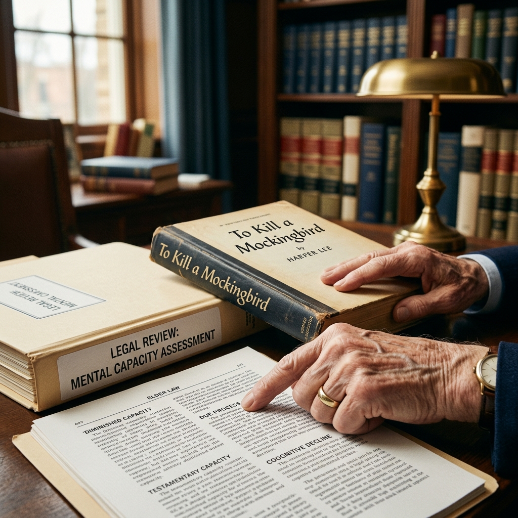How Harper Lee’s late-life publishing controversy illustrates the legal challenges of contracts, consent, and mental capacity in old age.