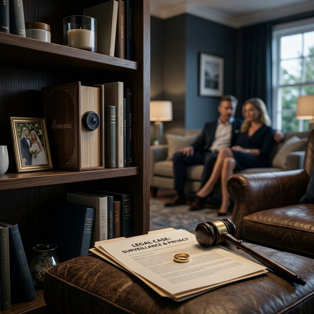 How secret recordings inside the home can trigger privacy claims, criminal exposure, and fallout in a troubled marriage.