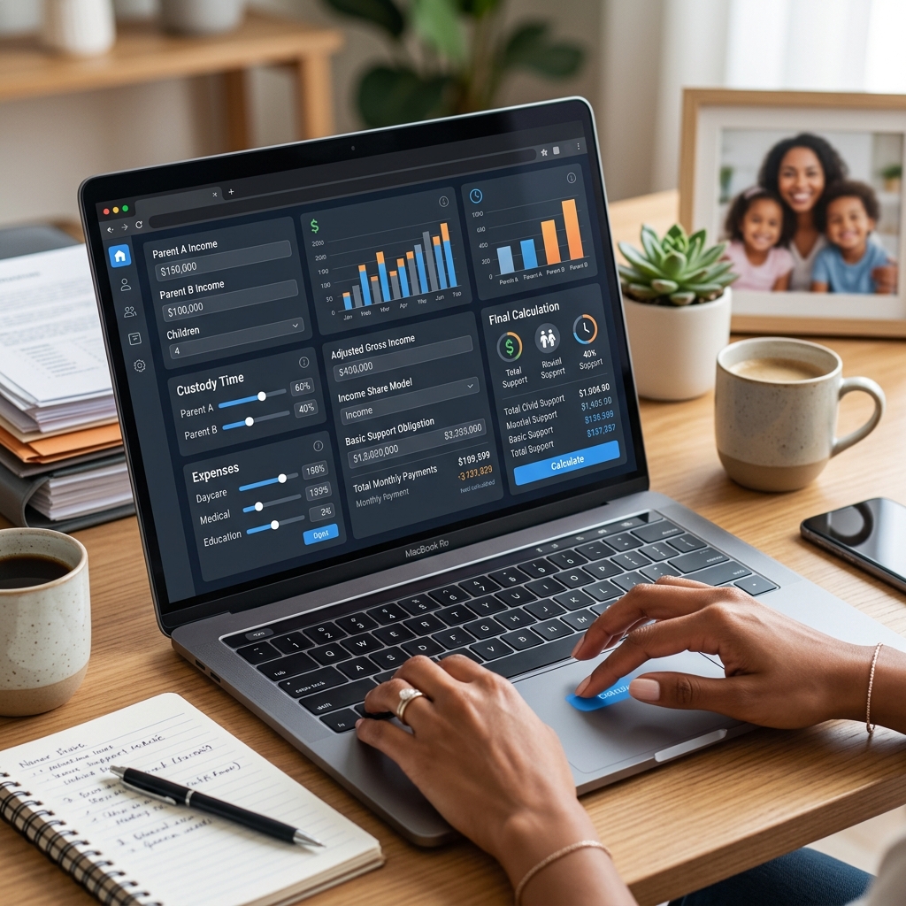 Learn what a child support calculator can estimate, what data it needs, and where its limits begin.