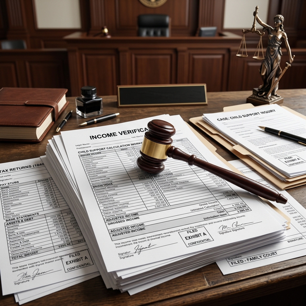 A clear guide to how courts identify, adjust, and use parent income in child support cases.