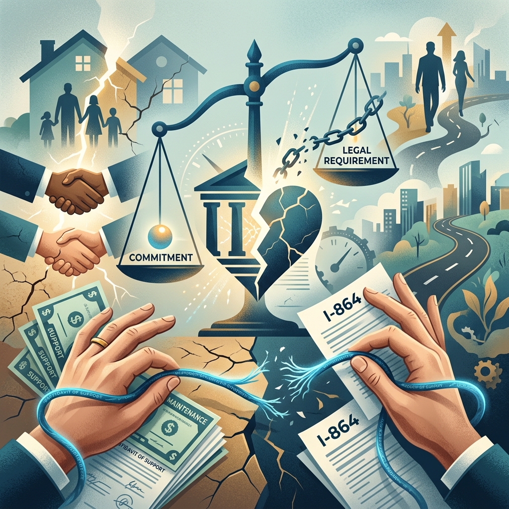 Understand why a divorce usually does not end Form I-864 support obligations and when the duty finally stops.