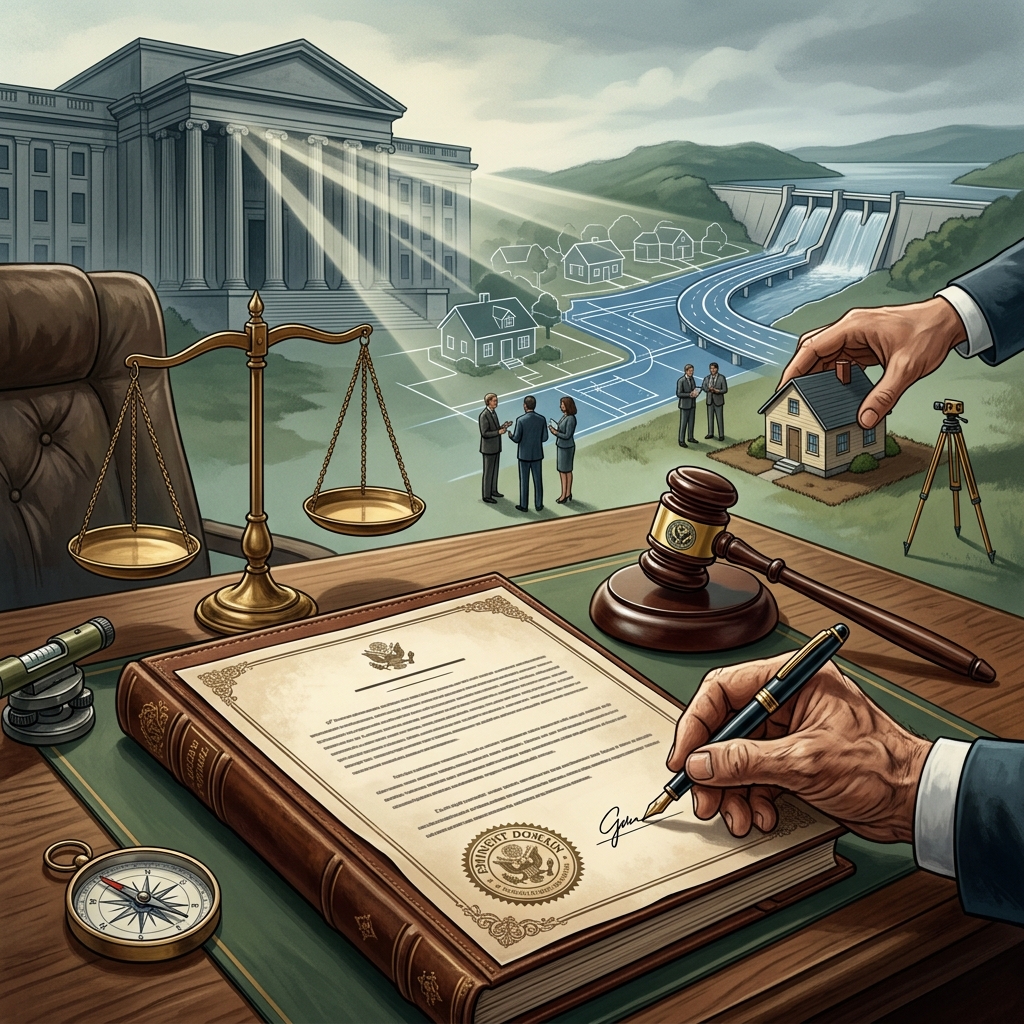 A clear guide to eminent domain, public use, and the compensation rules that shape government takings.