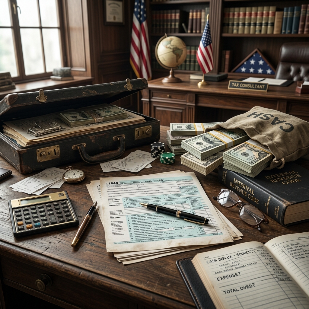 Why even money made from crimes can trigger federal income tax, audits, and serious penalties for tax evasion.