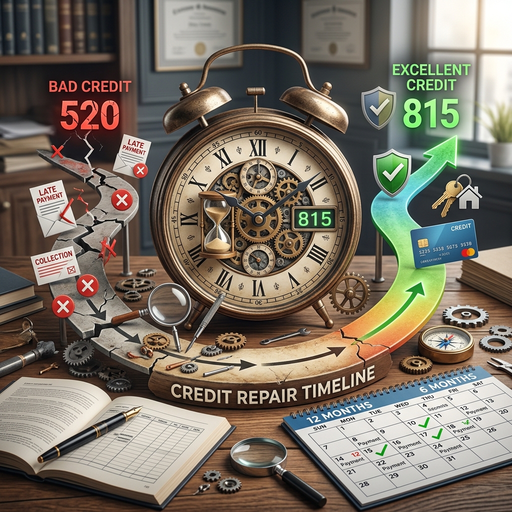 Understand realistic timelines, key steps, and smart strategies to rebuild your credit score after financial setbacks.