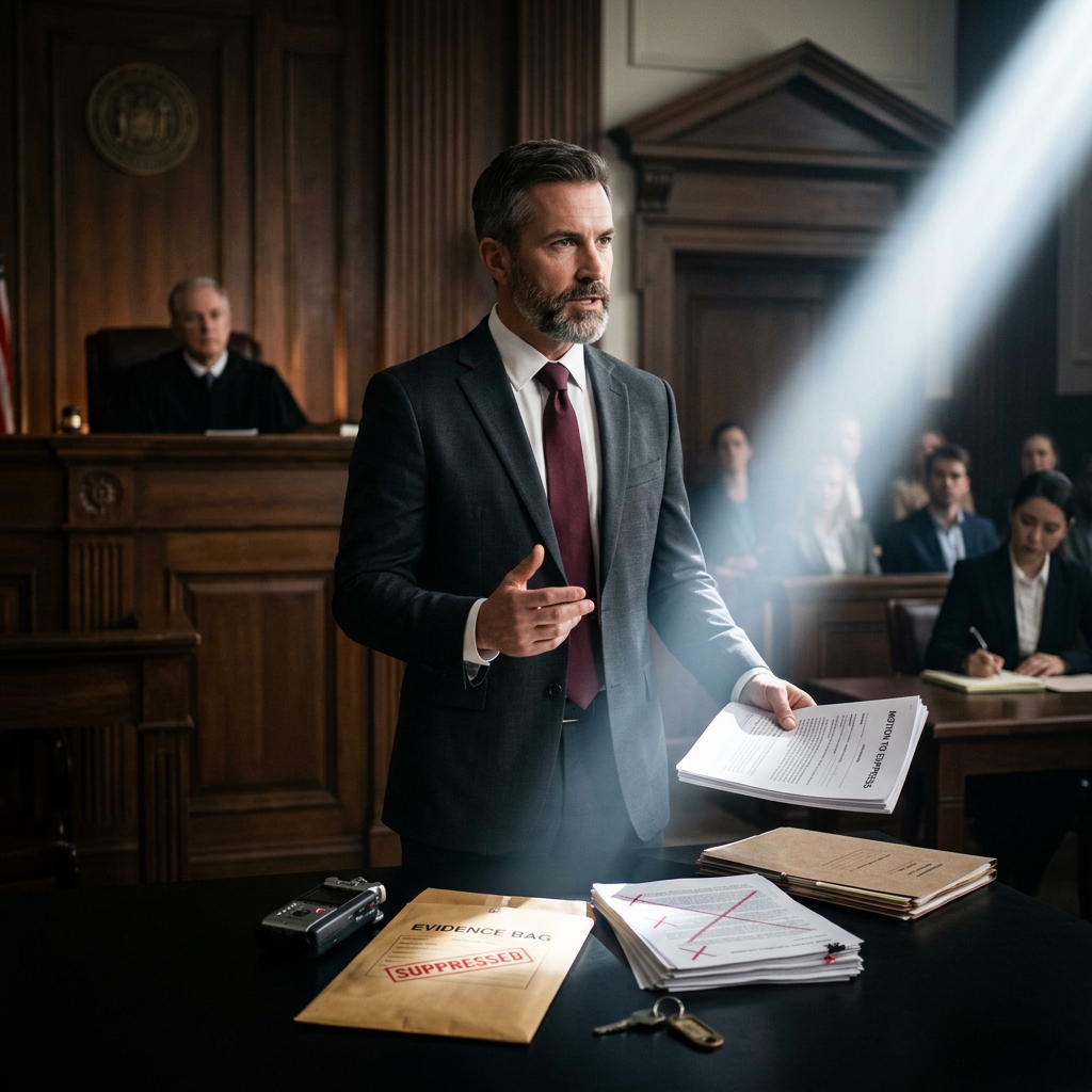 A practical guide to pretrial motions, constitutional rights, and excluding unlawfully obtained evidence.