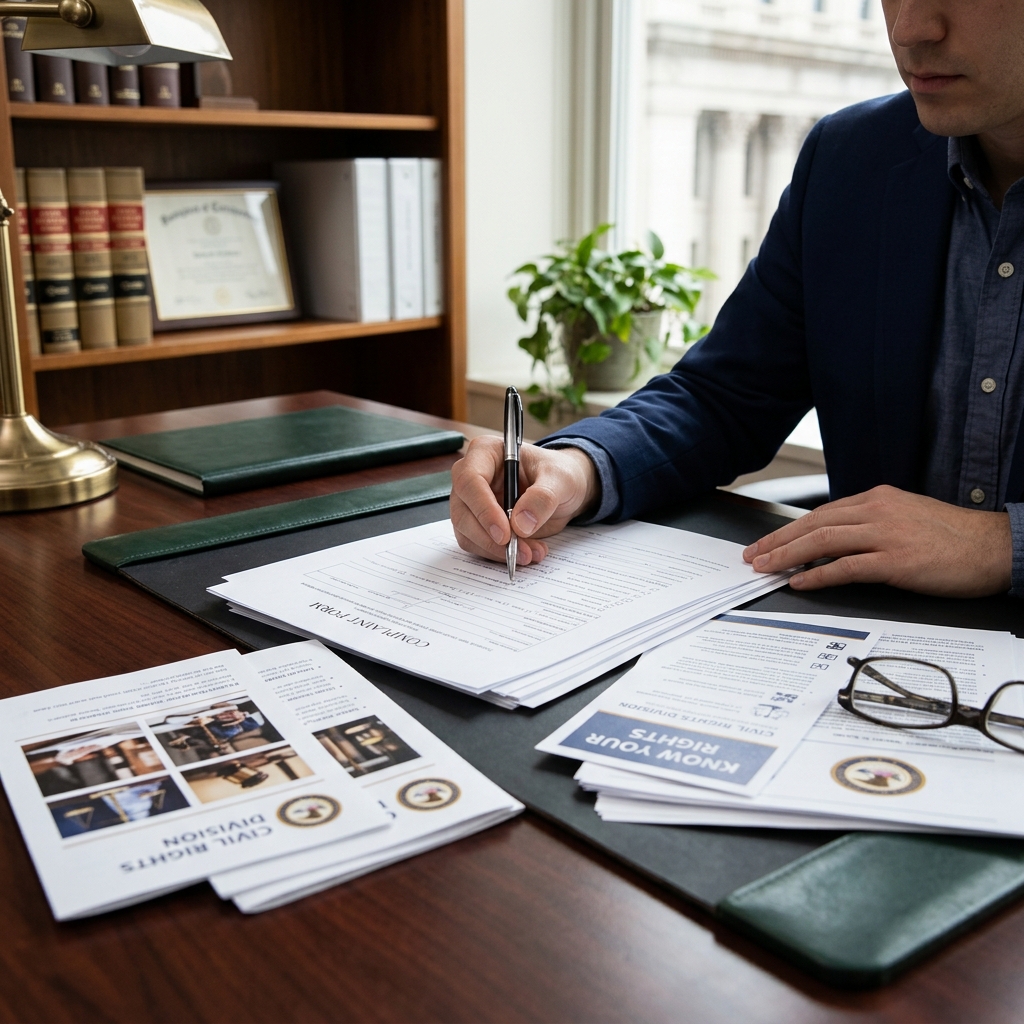 A step-by-step guide to reporting civil rights violations to the U.S. Department of Justice and understanding what happens next.