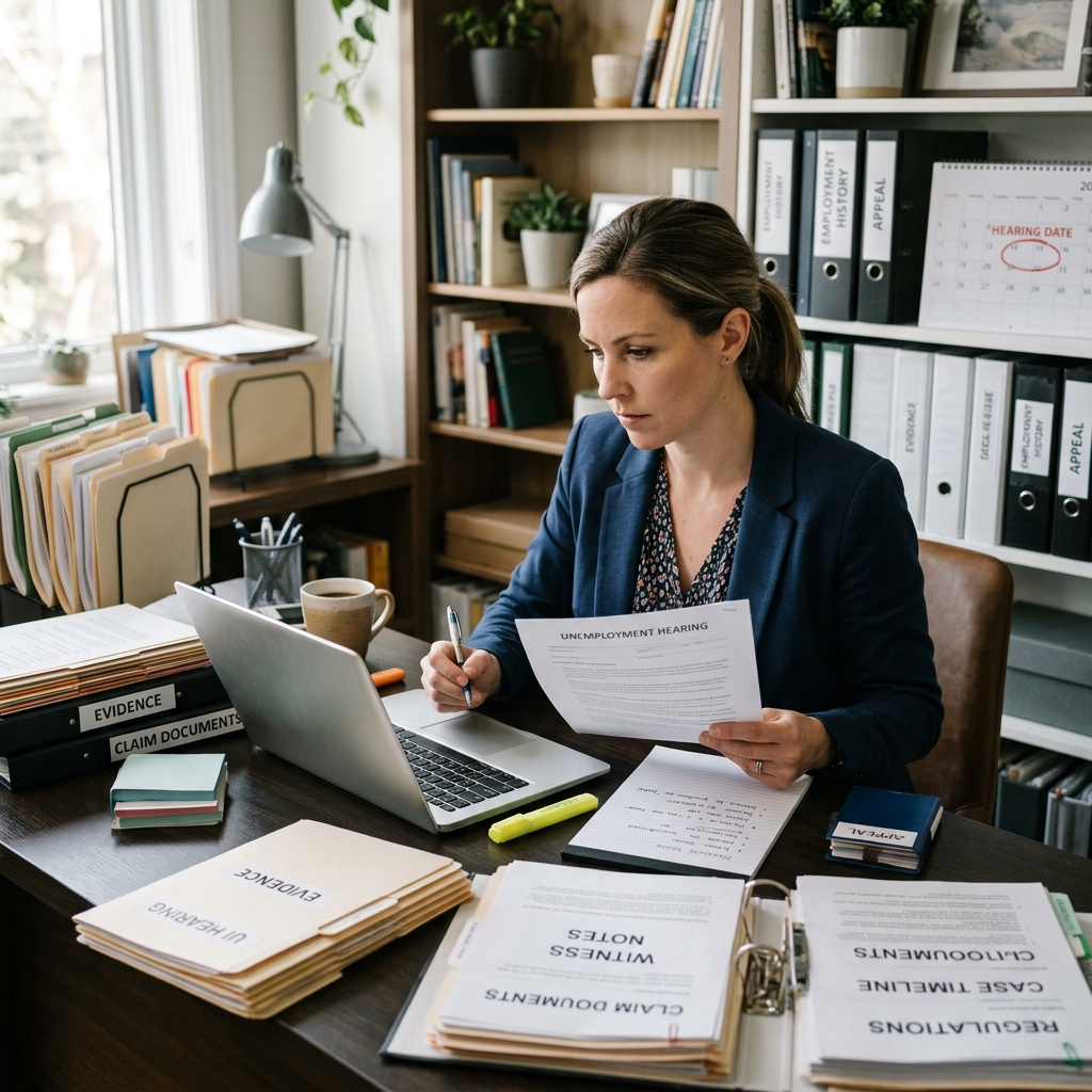 How to Prepare for an Unemployment Hearing A practical guide to building a strong, organized case before an unemployment appeal hearing.