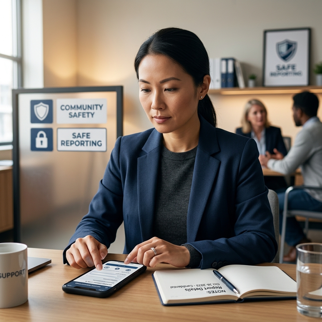 Learn practical steps, options, and safety tips for reporting crimes, whether you are a victim, witness, or bystander, online, by phone, or in person.