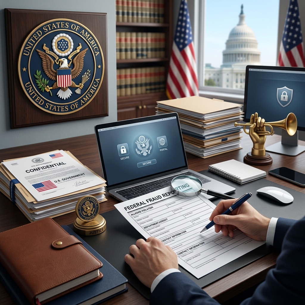 A practical guide to safely reporting fraud, waste, abuse, and public corruption involving U.S. federal programs and funds.