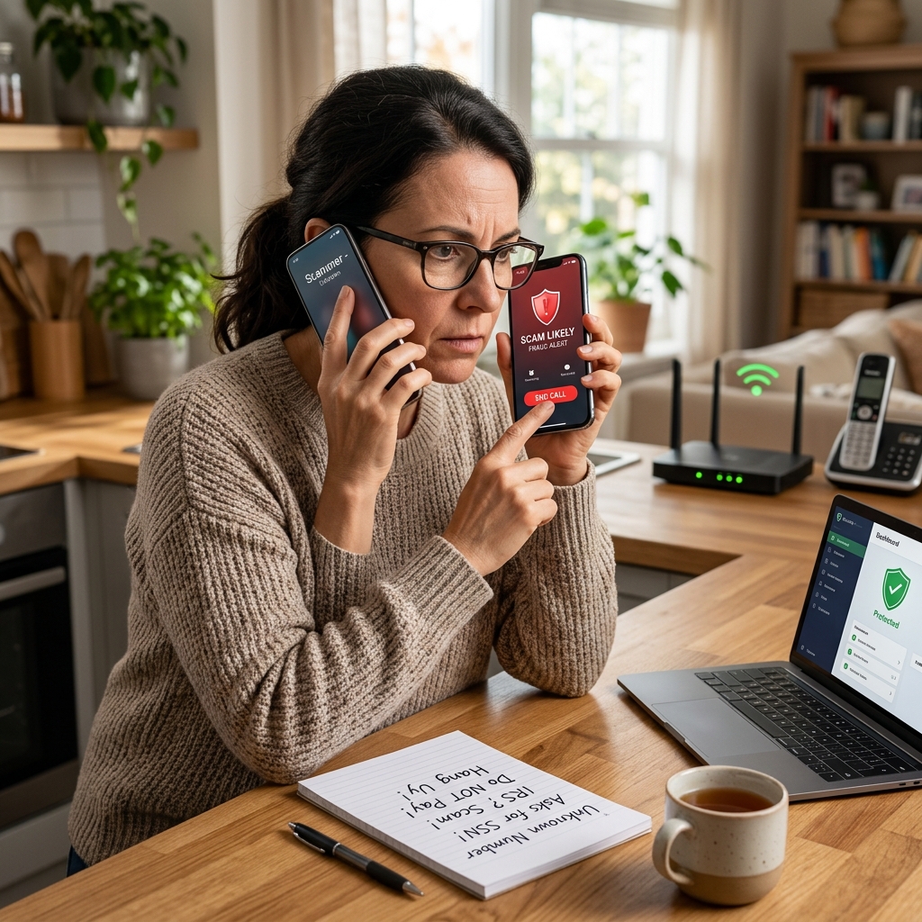 Practical ways to recognize scam calls, protect personal information, and respond safely.