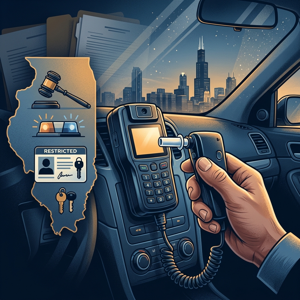 How Illinois uses ignition interlock technology and monitoring permits to curb repeat drunk driving and restore limited driving privileges.